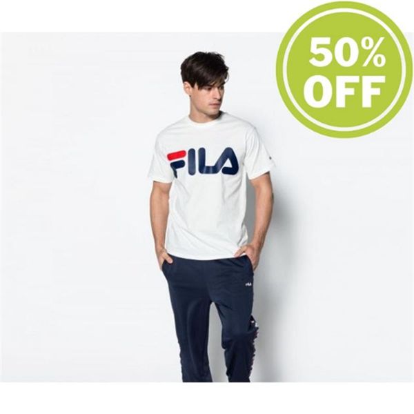 Camisetas Fila Homem Vermelhas - Fila Classic Logo Tee Portugal Lojas,RDNS-60257